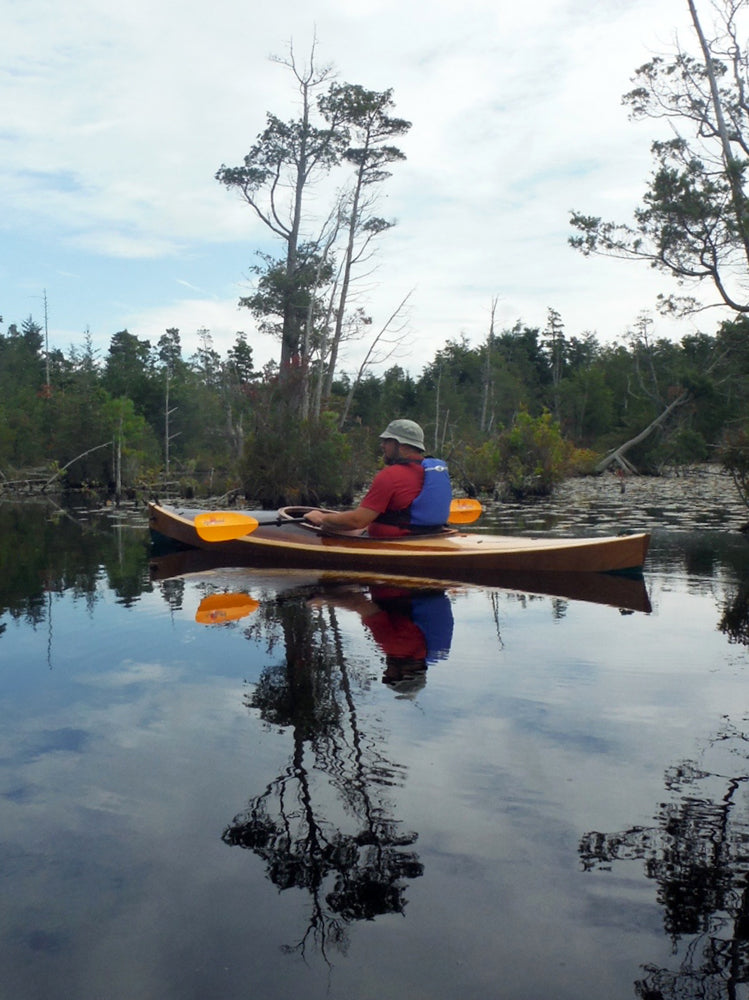 Chris H. of Detroit paddling his Wood Duck 14 Hybrid kayak