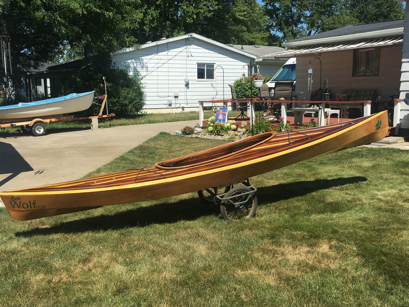 The SEA WOLF, is a Wood Duck 14 Hybrid kayak built by Robert W.