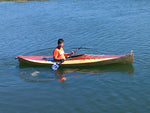 A young paddler in a Wood Duck 14 kayak built by Manuel V. Thumbnail