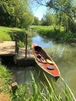 A Wood Duck Double kayak built by John D. on the Evenlode River in Oxfordshire, England. Thumbnail