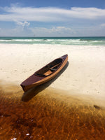 PERILOUS 2, Brett D's Wood Duck Double kayak on a sandbar at Grayton Beach, Florida. Thumbnail