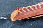 View of the stern profile of the Aleutesque kayak designed by Nick Schade. Thumbnail