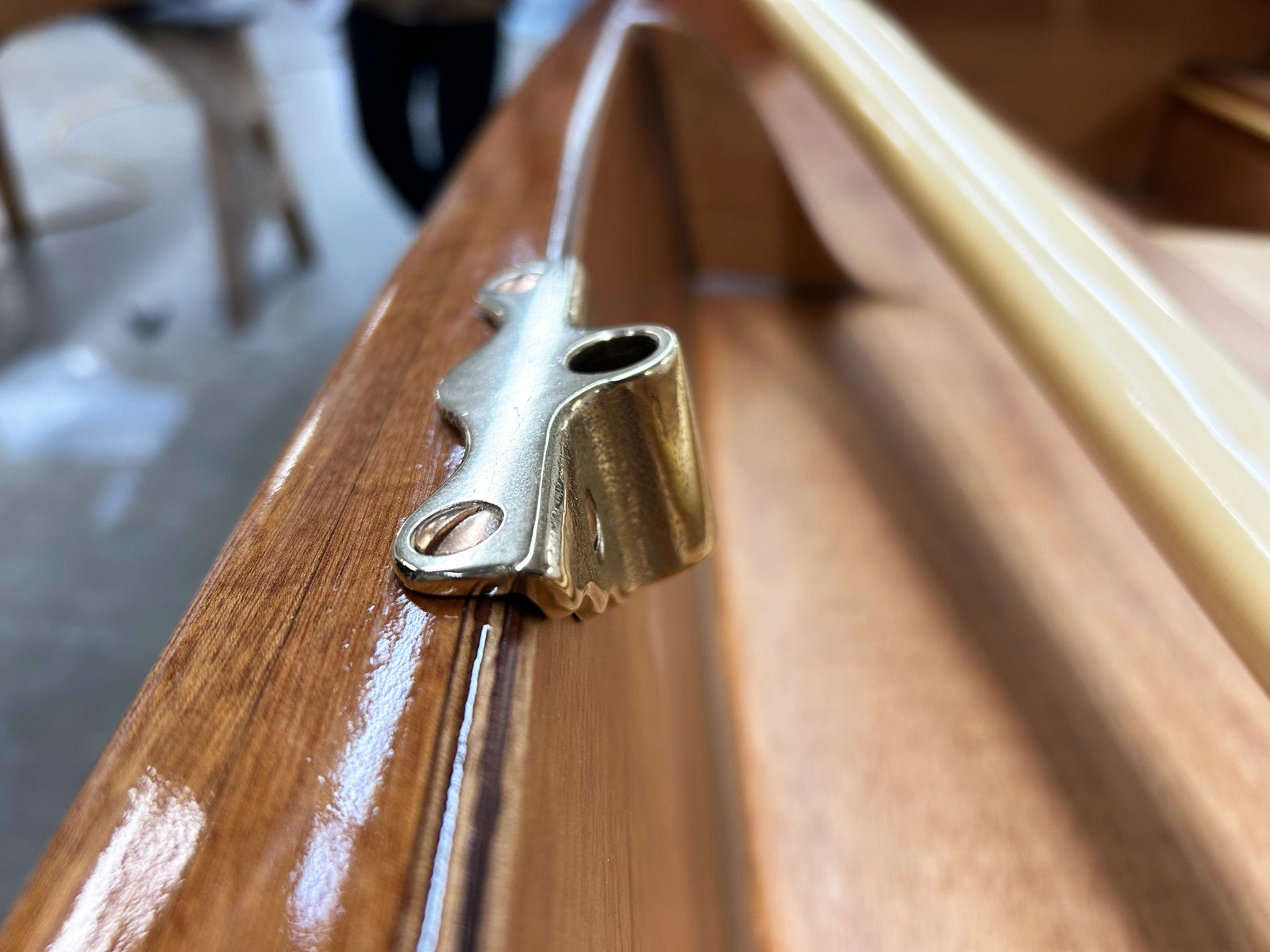 Angled oar sockets on a Jimmy Skiff II