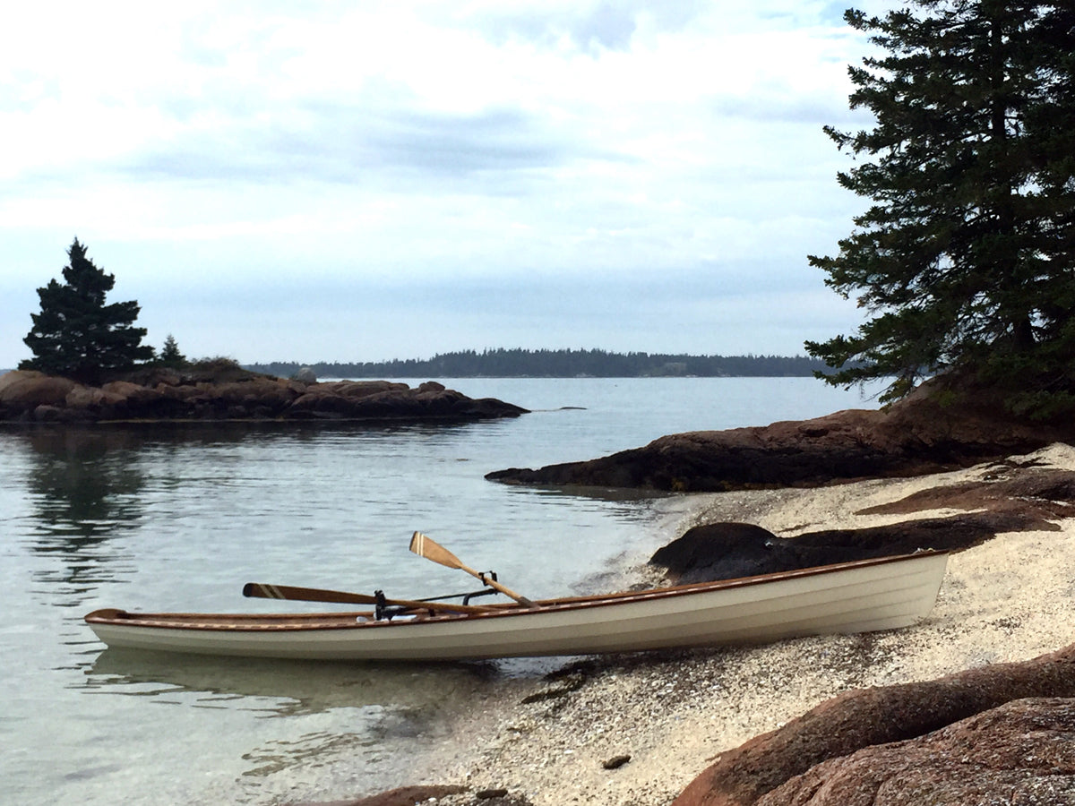 An Annapolis Wherry built by Allen D. on the beach at Joe's Island, Brooklin, Maine