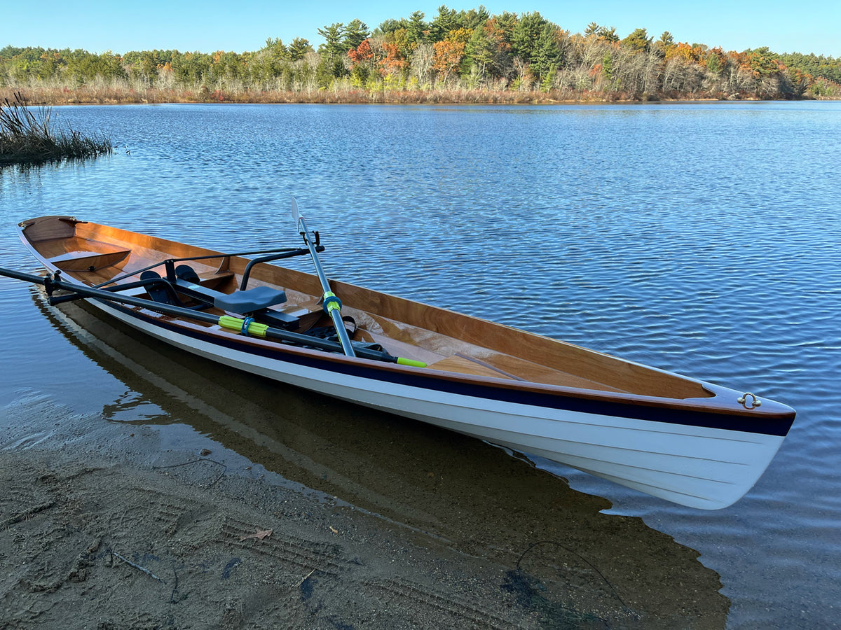 A floating Annapolis Wherry built by Arthur B,. Duxbury, MA