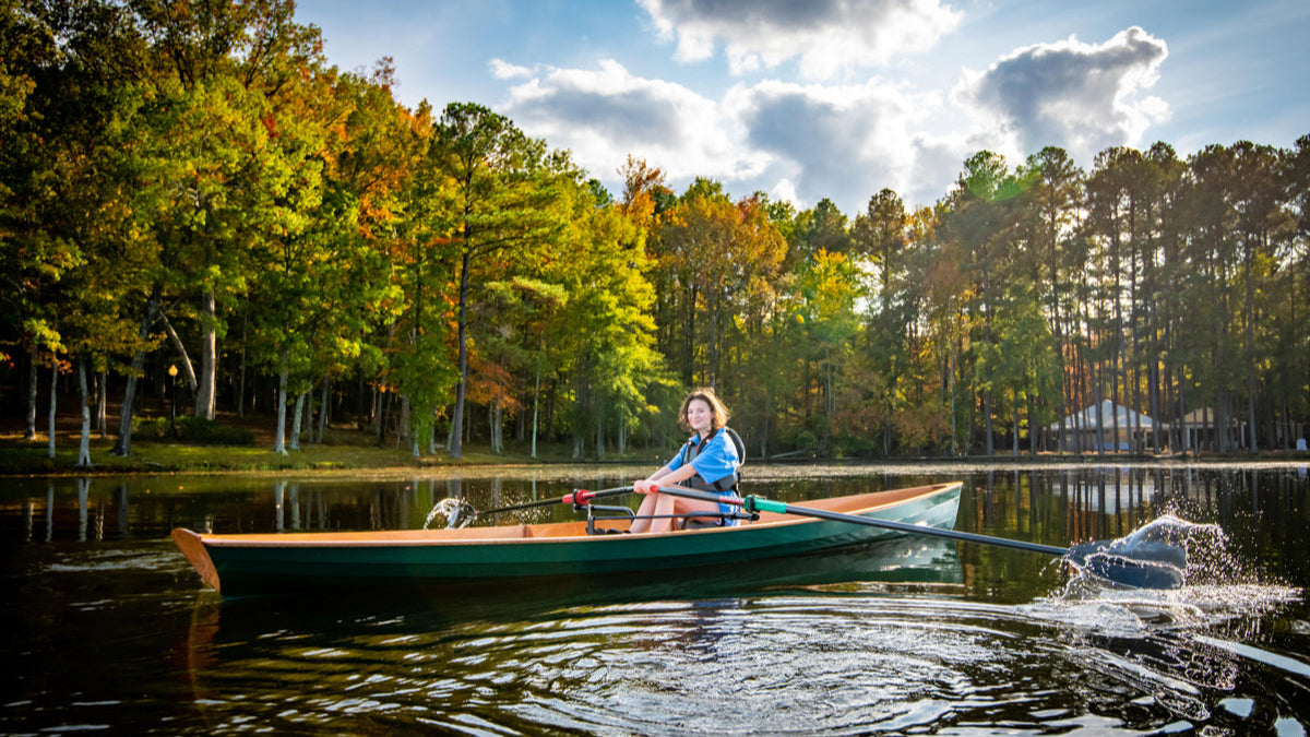 Annapolis Wherry built by David K., photographed on Swift Creek Reservoir in Richmond, Virginia.