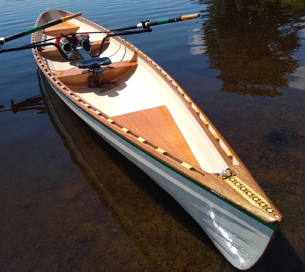 An Annapolis Wherry with inwales and a decoratively inlaid breasthook built by David G.