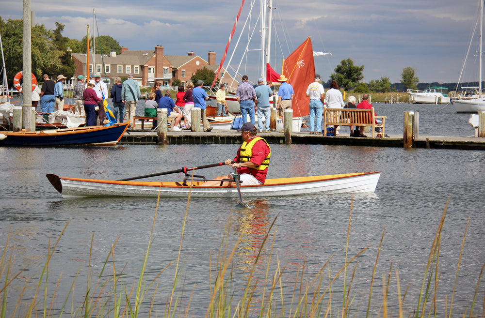 Rowing an Annapolis Wherry at the Small Craft Festival at the Chesapeake Bay Maritime Museum in St. Michaels,  MD