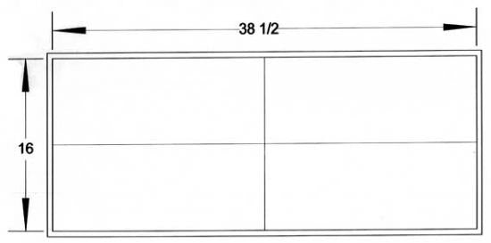 If you are building the Annapolis Wherry indoors, make sure you have a window of this much room to get it outside when the hull is complete (measurements in inches).