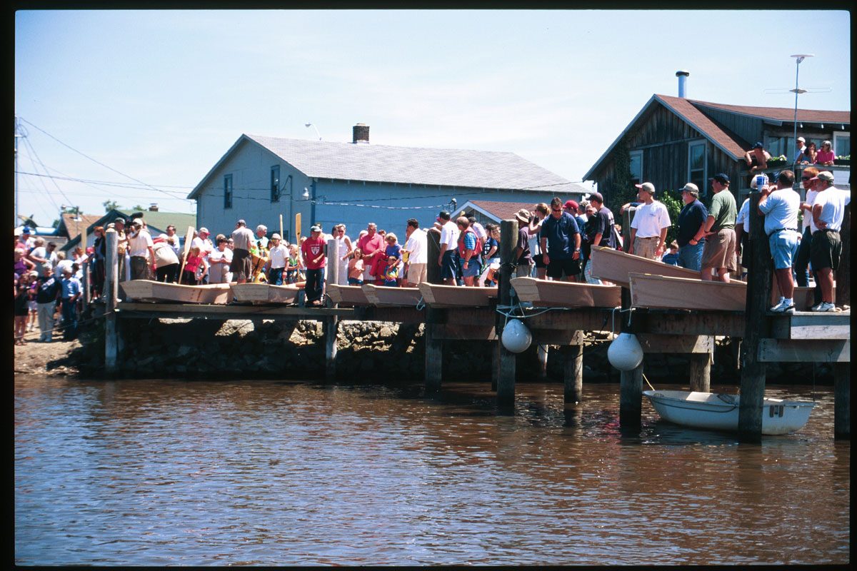 Ready to launch a fleet of Bevin's Skiffs at a Family Boatbuilding event