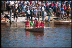 Rowing a Bevin's Skiff wooden boat kit Thumbnail