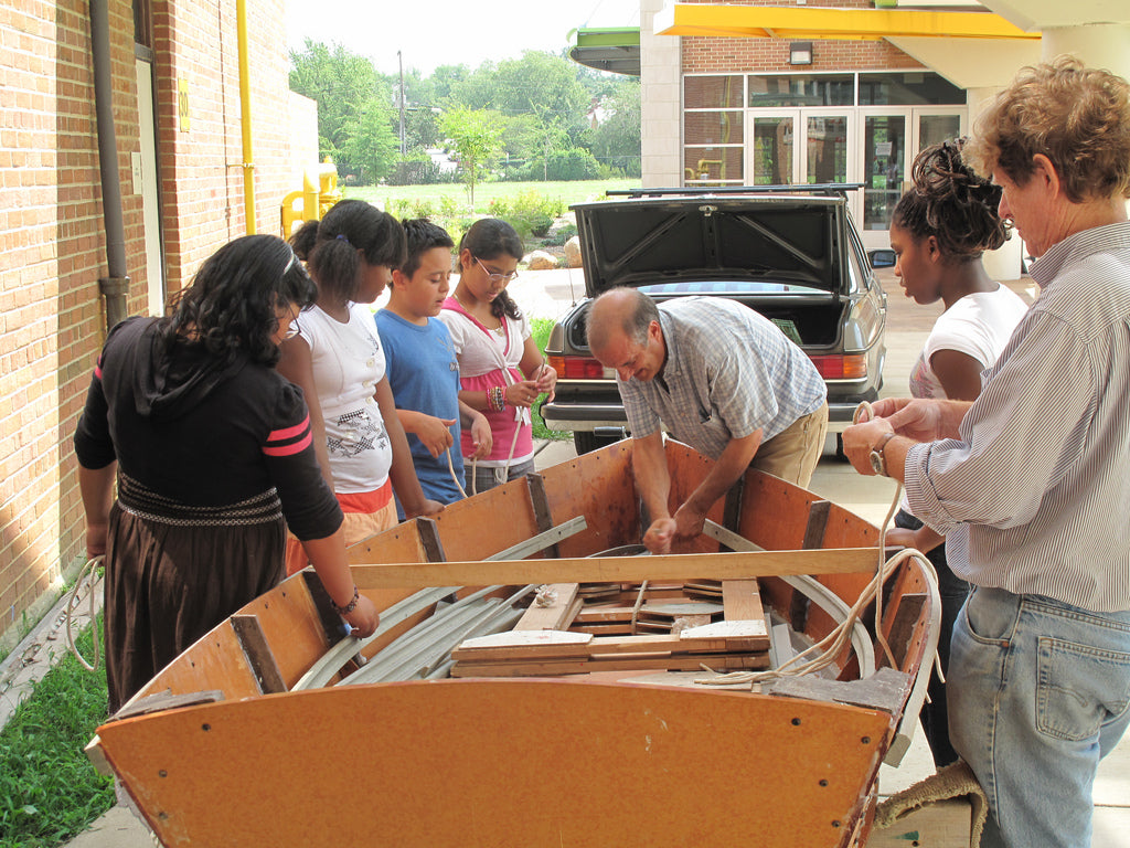 Building a Bevin's Skiff with a group of youngsters