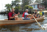 Rowing a Bevin's Skiff wooden boat kit Thumbnail