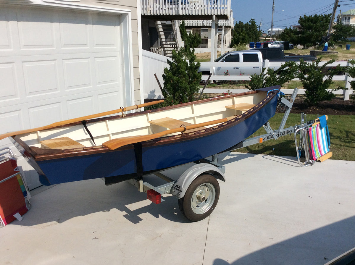 Thomas R's Bevin's Skiff, built with help from eight grandchildren