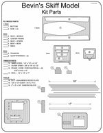 Bevin's Skiff Scale Model kit parts list Thumbnail