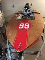 Custom Vinyl Boat Lettering - Red Thumbnail