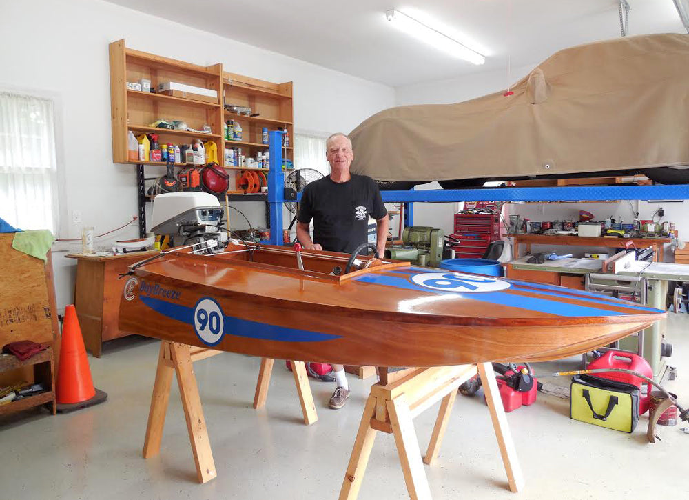 Custom Vinyl Boat Lettering - Blue