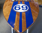Custom Vinyl Boat Lettering - Blue Thumbnail