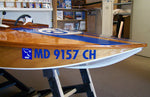 Custom Vinyl Boat Lettering - Dark Blue Thumbnail