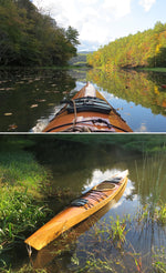 Two views of  his Chesapeake 16LT wooden kayak on the New River from Jeff S. Thumbnail
