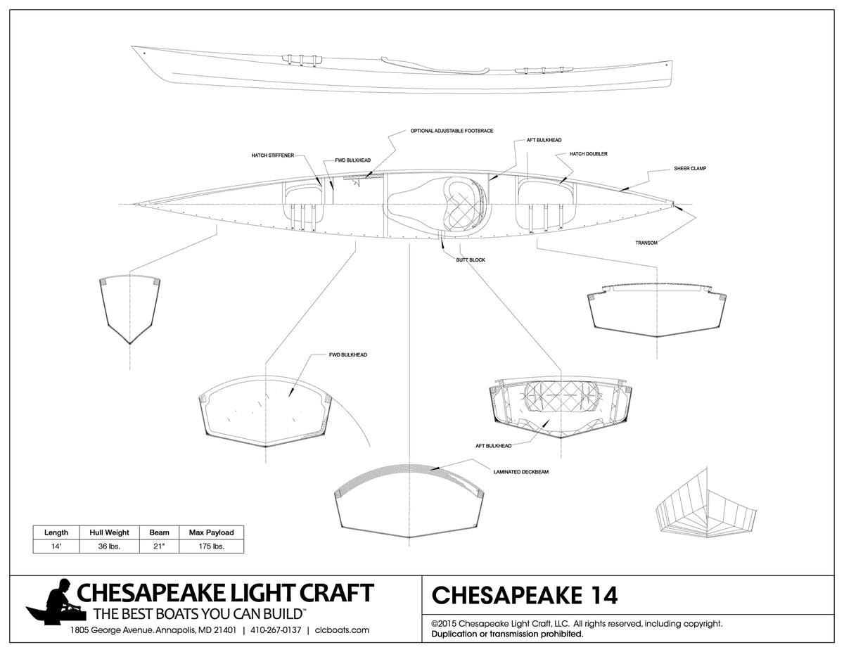 Chesapeake 14 Kayak Study Plans page 1