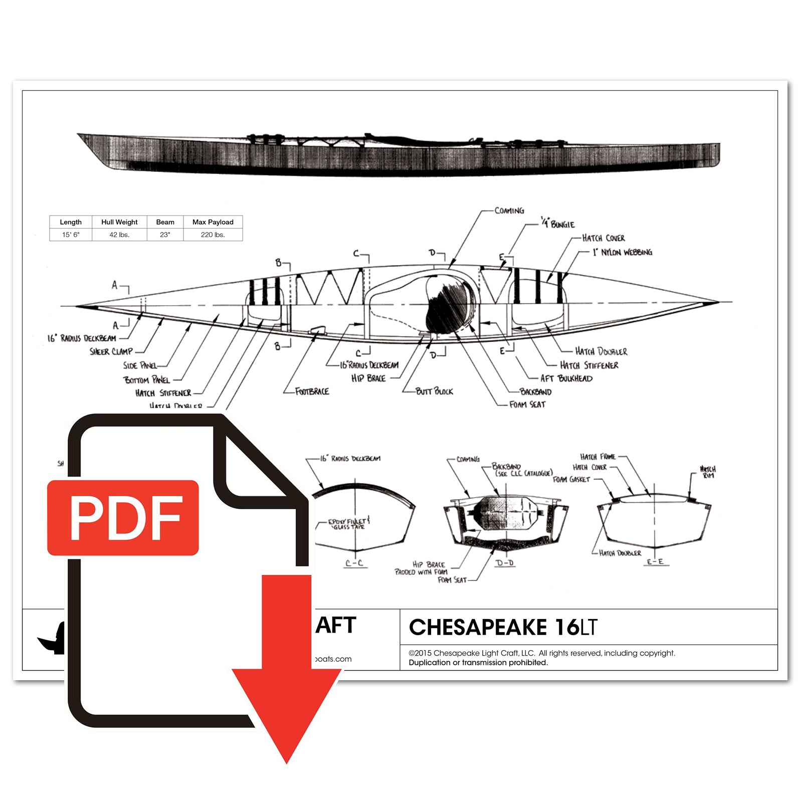 Chesapeake 16LT Study Plans - Emailed PDF