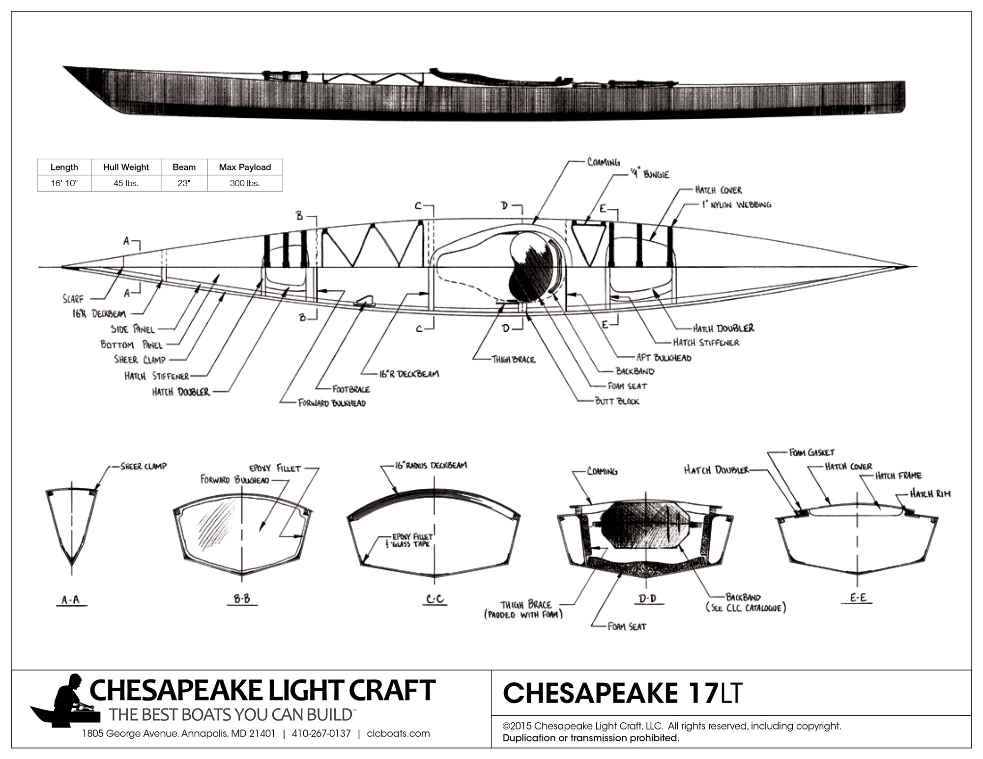 Chesapeake 17LT Study Plans page 1
