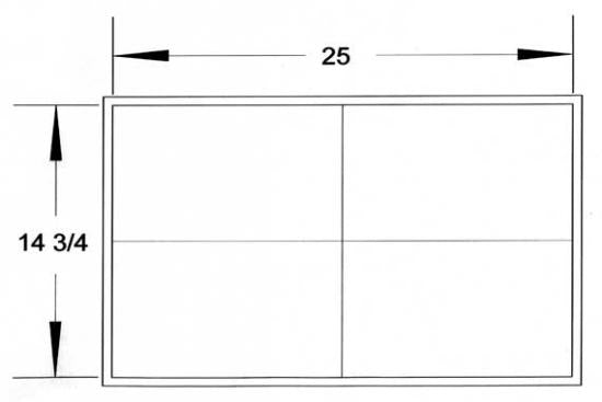 If you are building the Chesapeake 18 indoors, make sure you have a window of this much room to get it outside when the hull is complete (measurements in inches).