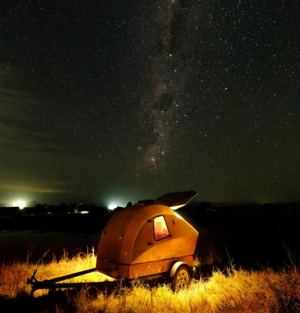 Teardrop Camper under the stars in Queensland, Australia. Photo courtesy of Steve M.