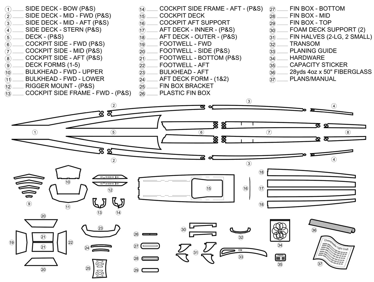 Surge Coastal Rower Base Kit Content (1 of 2)