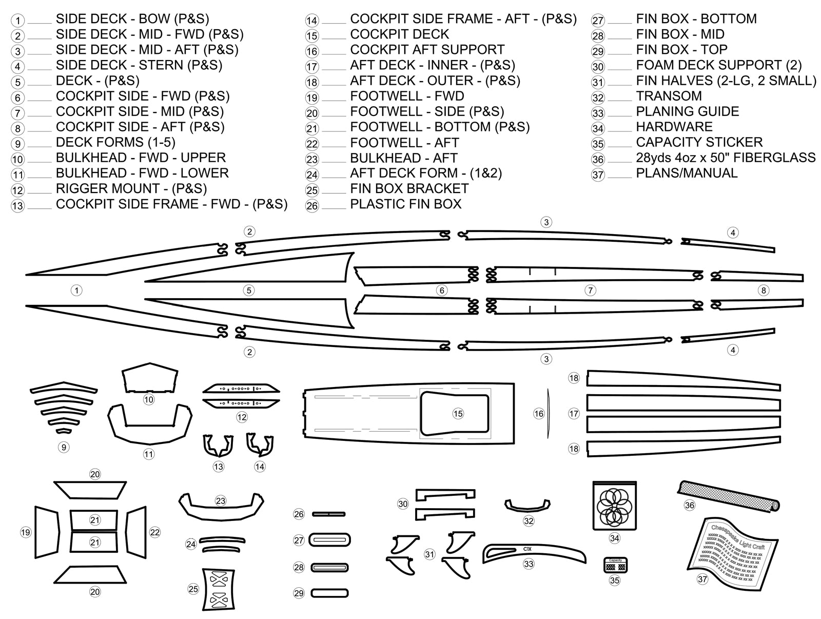 Surge Coastal Rower Base Kit Content (1 of 2)