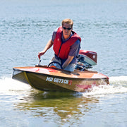 John Harris at speed in a Cocktail Class Racer.