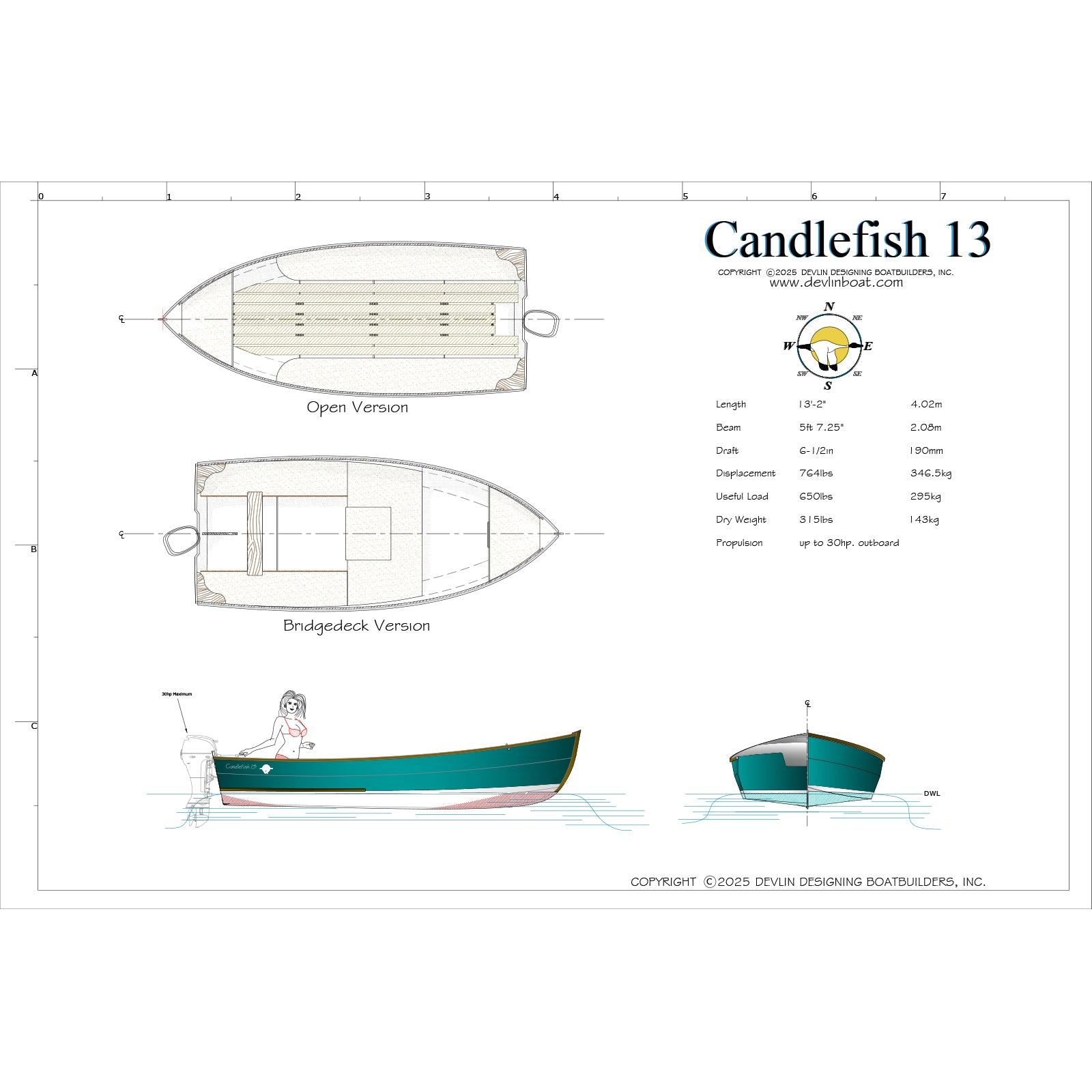 Candlefish 13 CNC-Cut Hull Parts