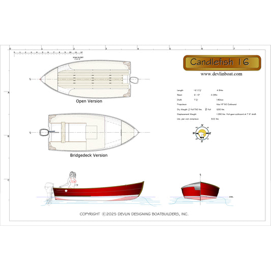 Plans for the Candlefish 16 from Devlin Designing Boat Builders