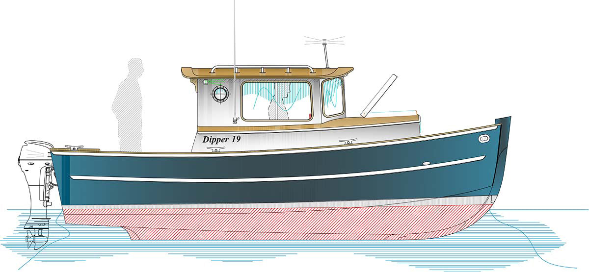 Side profile drawing of the Dipper 19