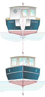 Devlin Surf Scoter 22 Cruiser, forward and aft drawings. Thumbnail