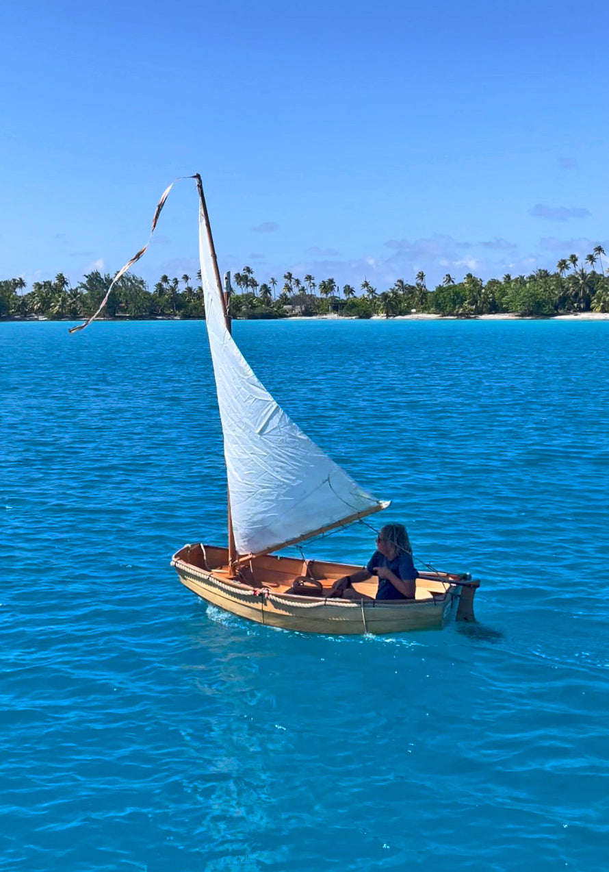 Eastport Nesting Pram built by Franz S, seen in Harvia, Tuamotus.