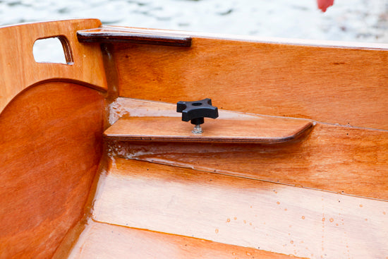 Close up of the bolts used to join the two halves of the hull
