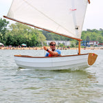 Eastport Nesting Pram sailing during CLC's OkoumeFest in 2015. Thumbnail