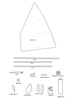 Materials in the Sailing Component Kit of the Eastport Pram. Thumbnail