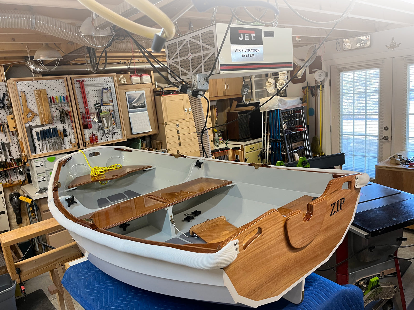 Gunnel guard installed on a Eastport Nesting Pram built by Tom B.