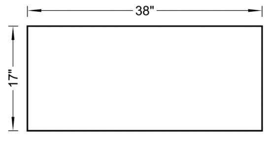 If you are building the Expedition Wherry indoors, make sure you have a window of this much room to get it outside when the hull is complete (measurements in inches).