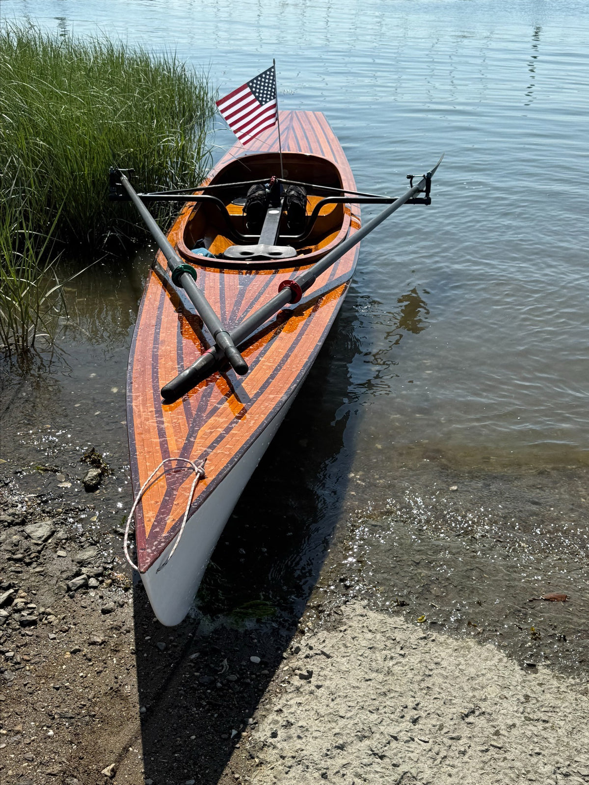 Expedition Wherry with a strip-planked deck, built by Philip D.