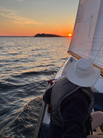 Faering Cruiser, "Hvit Skygge" cruising Skagit Bay heading toward Polnell Point, BC, Canada. Built by John M Thumbnail