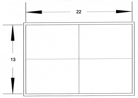 If you are building the Fast Double indoors, make sure you have a window or door of this much room to get it outside when the hull is complete (measurements in inches).