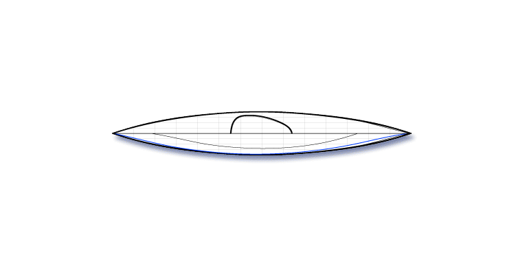 Overhead view of the Great Auk 14 kayak.