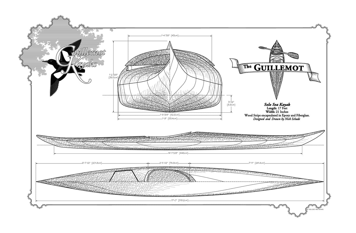Guillemot kayak plans drawing page 1