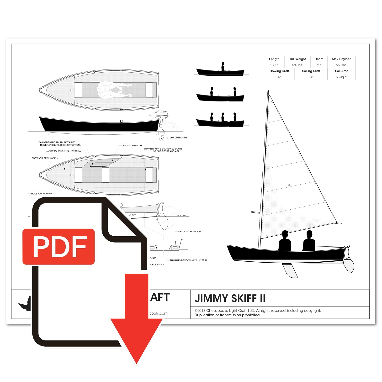 Jimmy Skiff II Study Plans - Emailed PDF