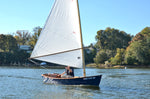 John Harris sailing the Jimmy Skiff II.  Thumbnail