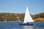 John Harris sailing a Jimmy Skiff on the Severn River in Annapolis, MD.  Thumbnail